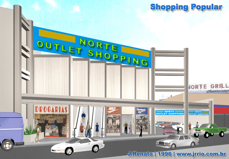 Proposed Shopping Center Facade - 3D Commercial Exterior Rendering