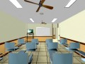 3D Interior Rendering - Classroom - another view