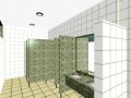 3D interior rendering - Mens toilet