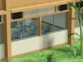 3D Exterior Rendering - Classroom building close detail