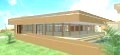 3D Exterior Rendering - Party hall eye level view