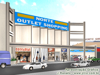 Proposed Shopping Center, in 1996 - Faade - 3D rendering