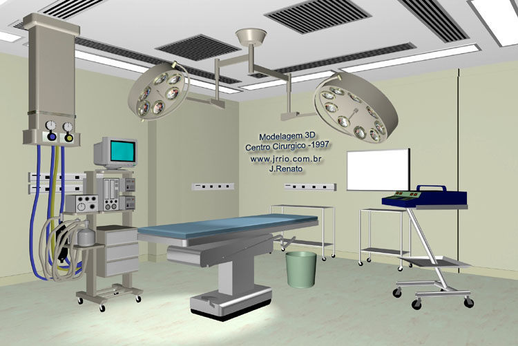 3d surgery room model and rendering | Technical Illustration