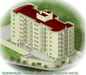 Apartment building - 3D Architectural rendering - Aerial view