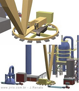 Sky horse crane and petrol-oil refinery 3D Model made in 1993