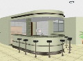 3D Rendering - Snack bar - Streamline style