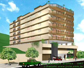 3D Architetural Exterior Render - Block of Flats in Rio - 1997