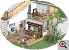 3D Section Rendering - Beach House