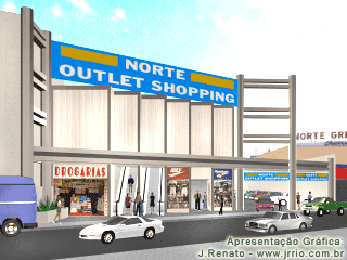 3D Exteiror Rendering - Outlet shopping - Rio - 1996