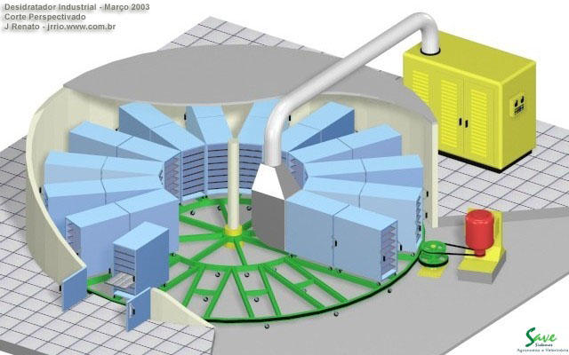 3d cutaway - Industrial equipment - 3d section rendering