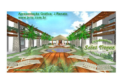 architectural perspective | attached houses condominum