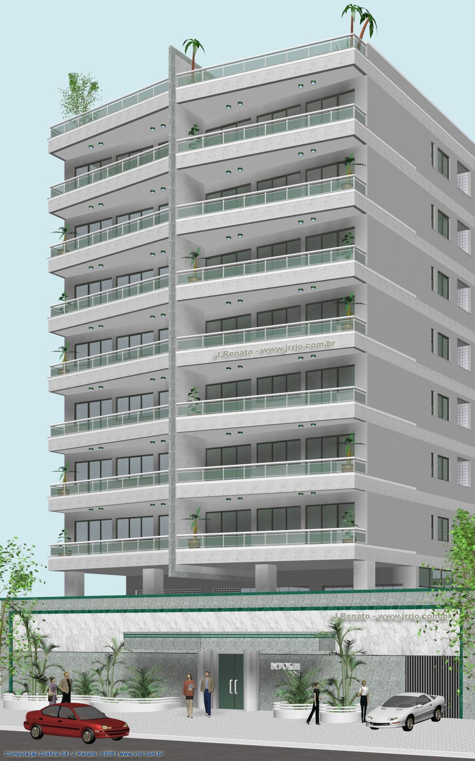 Apartment Building - 3D Architectural Model and Rendering