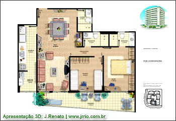 Photorealistic computerized floor plan rendering